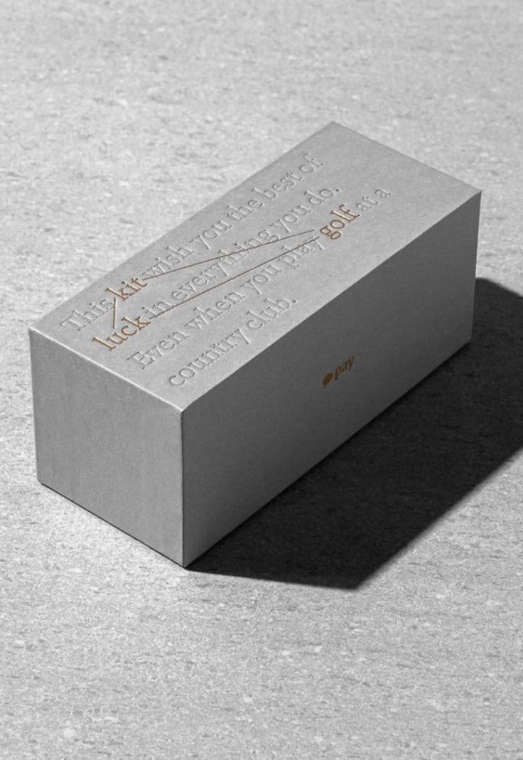 Debossed grey rigid box