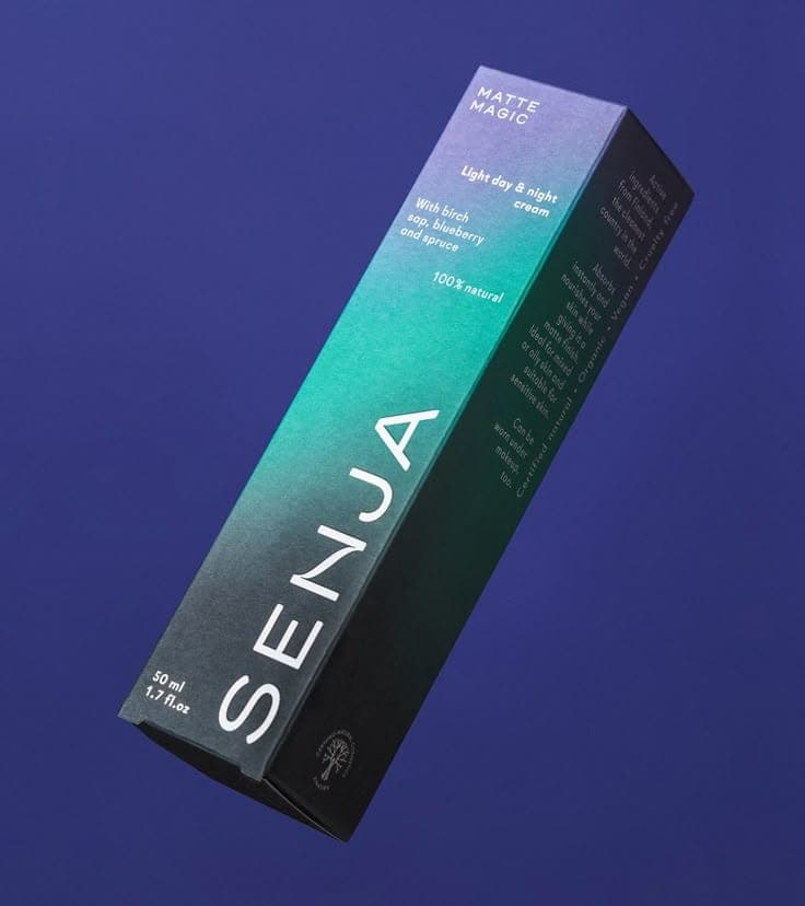 Gradient printed folding carton